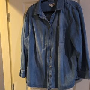 Ava & Viv Light Blue Denim Top